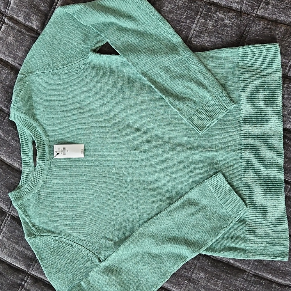 BR Green Linen Sweater